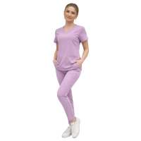 Komplet medyczny pudrowy róż basic premium roz. XXL – komplet medyczny – strój medyczny